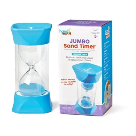 Hand2Mind 1 Minute Jumbo Sand Timer: Educational Teaching Aid for Preschool to 6th Grade Kids image {6}