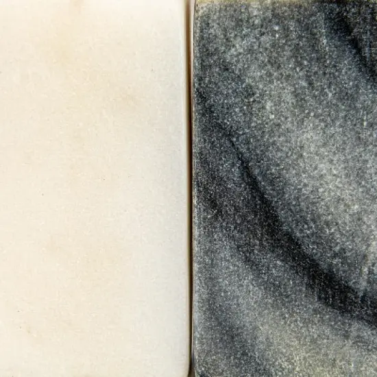 Storied Home Heart-Shaped Marble Salt and Pepper Shakers, Set of 2, Grey and White image {3}