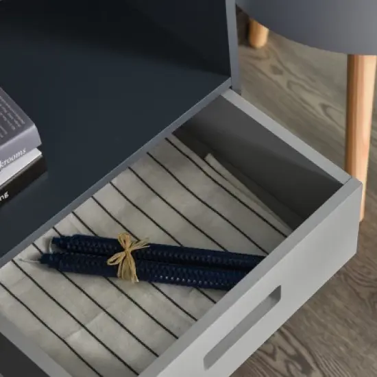 HOMCOM 3-Tier Child Bookcase Open Shelves Cabinet Floor Standing Cube Storage Organizer with Drawers image {5}