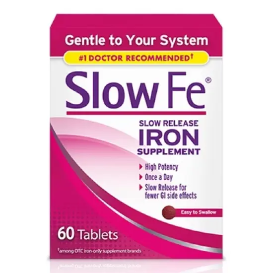 Slow Fe Slow Release Iron Supplement Tablets - 60ct image {10}