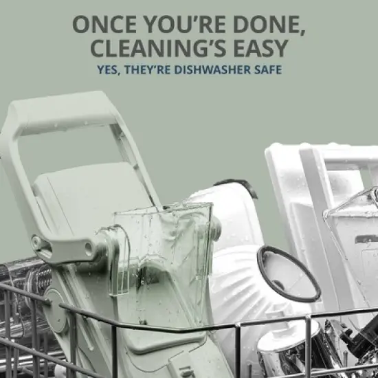 NutriSlicer Upright Mandoline Slicer &ndash; 5 Stainless Steel Blades, BPA-Free and Dishwasher Safe image {4}