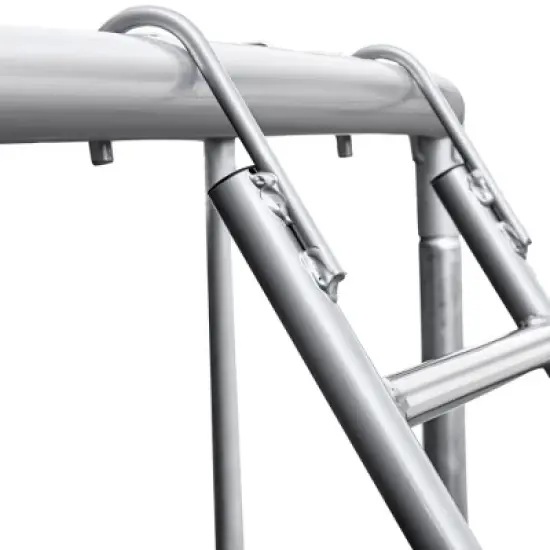 HFYee 12/14/16FT Safety-Enclosed Trampoline with Basketball Hoop Backyard Jump Arena with Ladder  for Ages 8+ image {3}