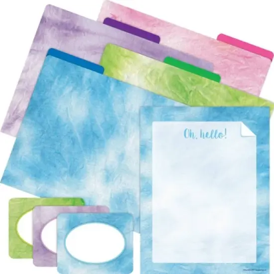 Barker Creek Blue Tie-Dye Get Organized File Folders Set Multi-Design 107 per Set: Paper, Top Tab, 50 Sheet Capacity image {7}