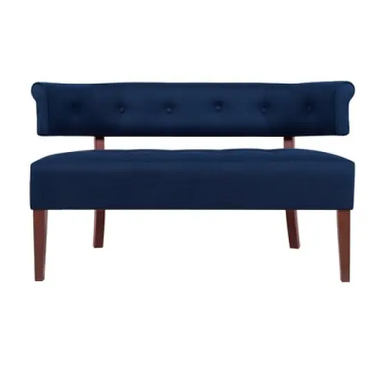 Jennifer Taylor Home Jared Roll Arm Tufted Bench Settee image {8}