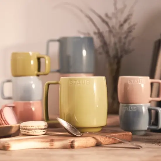 Staub Ceramic Dinnerware 6-pc 12 oz. Mug Set - Macaron Pastels image {3}
