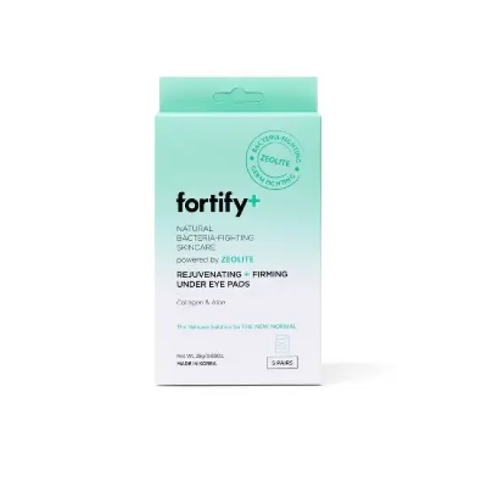 Fortify+ Natural Germ Fighting Skincare Rejuvenating and Firming Under Eye Pads - 5ct/3.7oz image {8}