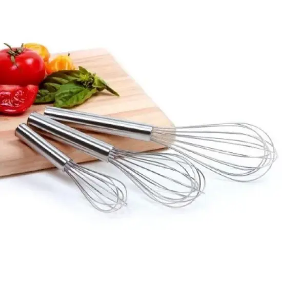 Norpro 3pc Stainless Steel Professional Balloon Wire Mixing Whisks - 6" 8" & 10" image {3}