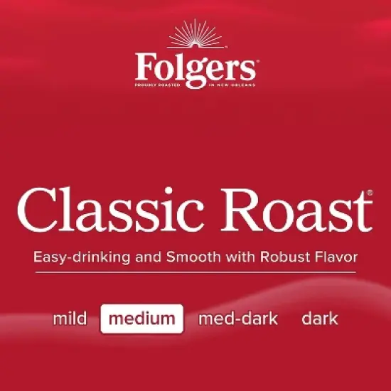 Folgers Classic Medium Roast Keurig K-Cup Coffee Pods - 10ct image {2}