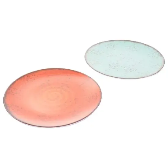 Elama Pryce 12 Piece Melamine Dinnerware Set is Assorted Colors image {4}