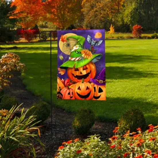 Briarwood Lane Halloween Garden Flag 12x18 For Outdoor Happy Jack-O-Lanterns For Halloween Garden Flag Flags For Outside image {3}