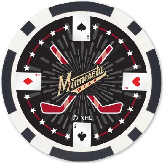MasterPieces Casino Style 100 Piece Poker Chip Set - NHL Minnesota Wild image {3}