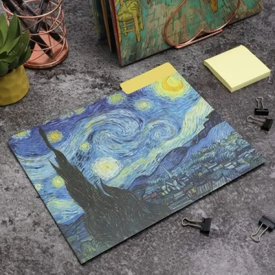 Paper Junkie 12 Pack Decorative File Folders with Artwork designed by Van Gogh, 1/3 Cut Tab, Letter-Size Holders for Office 6 Designs image {1}