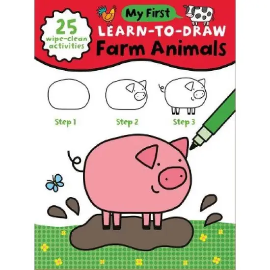 My First Learn-To-Draw: Farm Animals - (My First Wipe Clean How-To-Draw) by  Anna Madin (Spiral Bound) image {1}