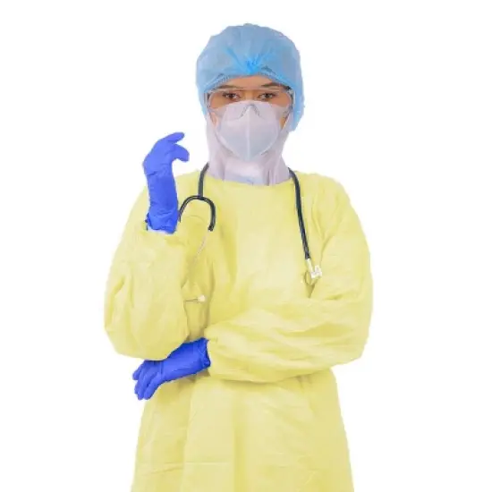 RightCare Non-Medical Disposable Isolation Gown 25gsm, Yellow, Open Back, Multiple Sizes image {3}