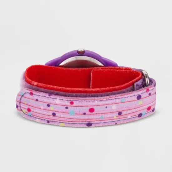 Girls' Disney Minnie Mouse Plastic Time Teacher Watch - Purple image {1}