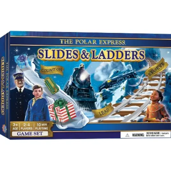 MasterPieces The Polar Express Slides & Ladders Board Game for Kids - Christmas Family Fun image {1}