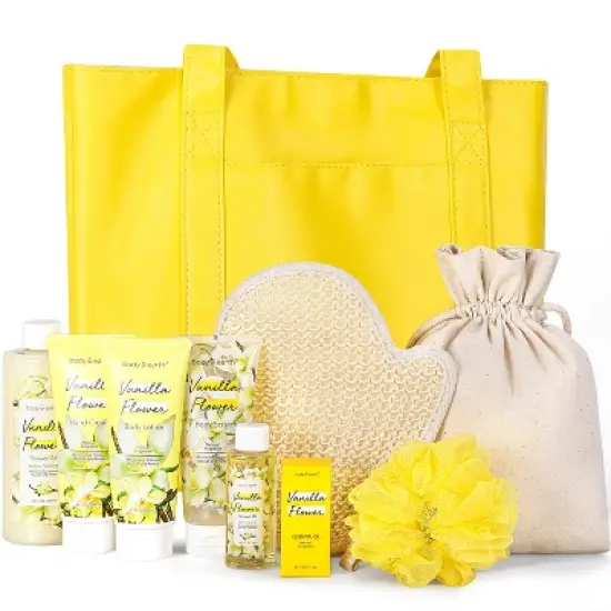 Body & Earth 10-Piece  Vanilla Flower Tote Bag  image {1}
