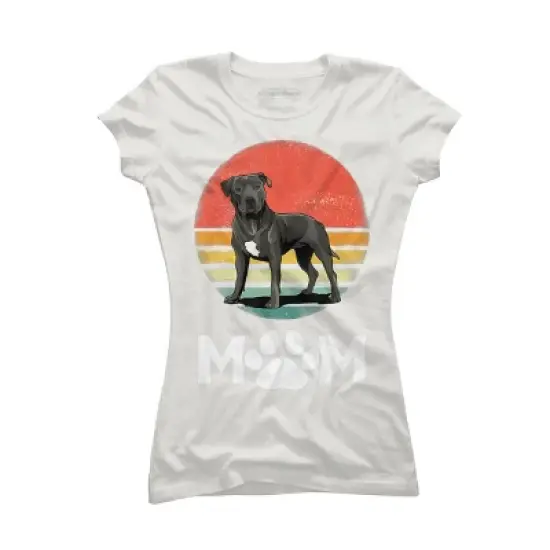 Junior's Design By Humans Mother's Day Pittie Mom Pitbull Dog Lovers By JorgeLopez T-Shirt image {7}