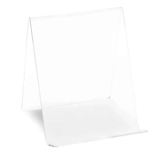 Juvale 6-Pack Acrylic Book Stand for Books, Comics, Phone, Tablet, Clear Easel Display, 4.5x5-Inch Transparent Holder for School, Home, Office image {5}