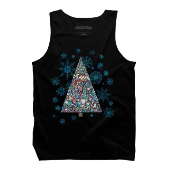 Men's Design By Humans Christmas fir-tree By xgdesign Tank Top image {4}