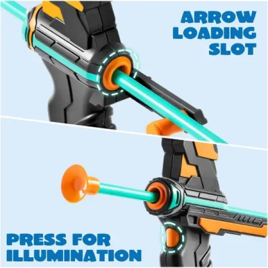 Joyfy Bow and Arrow Set for Kids, LED Light Up Archery Toy Set for Kids Indoor Outdoor Play, Gift for Boys Girls Aged 6+ image {3}