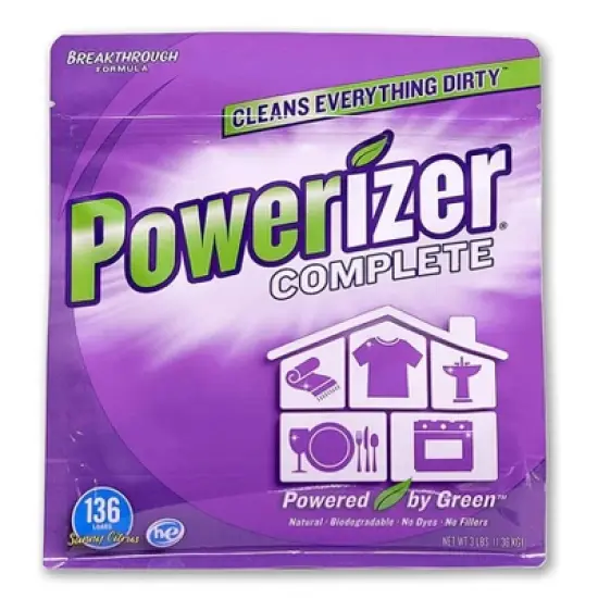 Powerizer Complete Multipurpose Laundry, Dishwasher Detergent & All-Purpose Household Cleaner - All Natural & Cruelty-Free image {10}