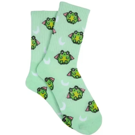 Everything Legwear Halloween Frog Bat Athletic Crew Sock image {1}