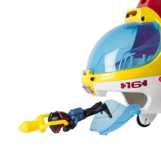 Paw Patrol Sub Patroller Transforming Air to Sea Vehicle with Lights, Sounds, Launcher, and Hidden Trap Door for Kids Ages 3 and Up image {2}