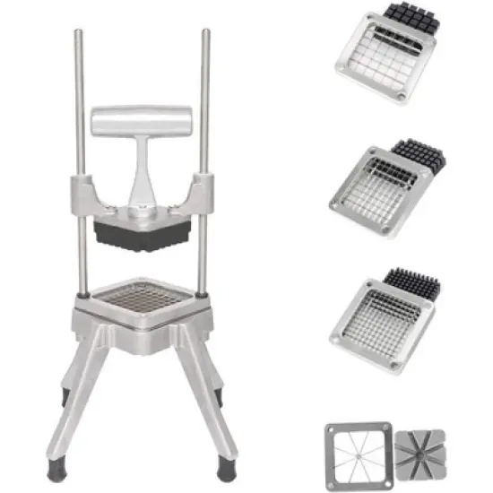 ROVSUN Commercial Vegetable Chopper French Fry Cutter with 1/2", 3/8", 1/4" & 8-Wedge Blades for Restaurant, Home & Kitchen image {8}