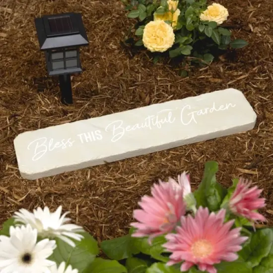 Pavilion Gift Company - Beautiful Garden - 16" x 3.75" Garden Stone - Stepping Stones and Pathways image {1}