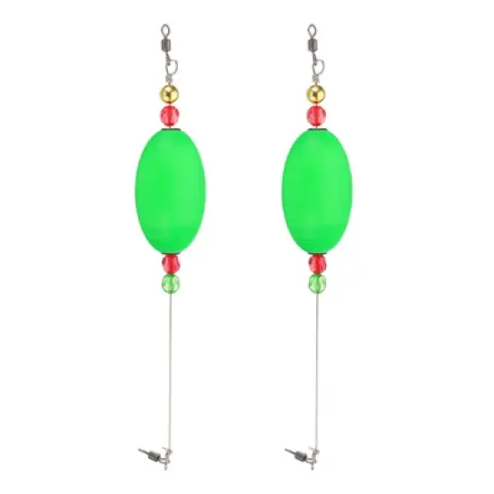 Unique Bargains Plastic Weighted Popping Oval Fishing Floats Rigs 2 Pcs image {5}