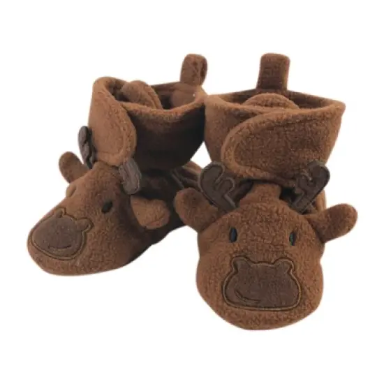 Hudson Baby Infant and Toddler Boy Cozy Fleece Booties, Moose image {1}