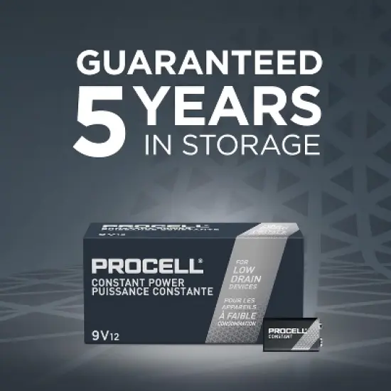 Duracell Procell Battery Alkaline Size 9V (6 Boxes of 12) image {4}