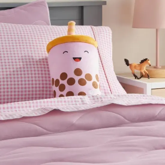 Boba Light-Up Stuffed Plush Kids' Throw Pillow Purple - Pillowfort&trade; image {1}