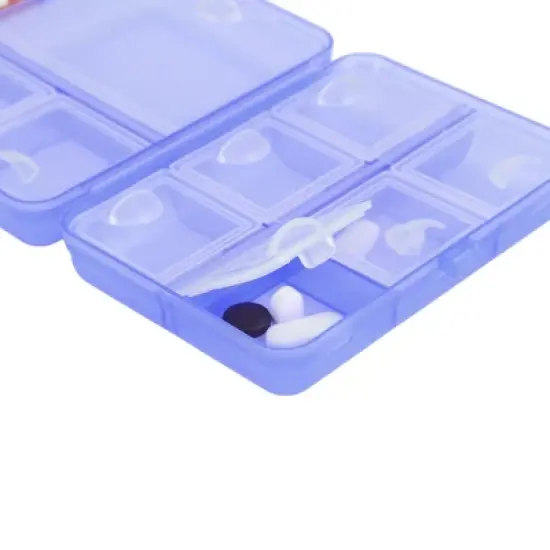 Unique Bargains 9 Grids Double Layer Pill Case 1 Pc image {1}