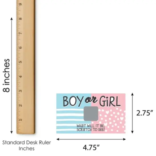 Big Dot of Happiness Boy Baby Gender Reveal - Team Boy or Girl Party Game Scratch Off Cards - Baby Shower Game - 22 Count image {4}
