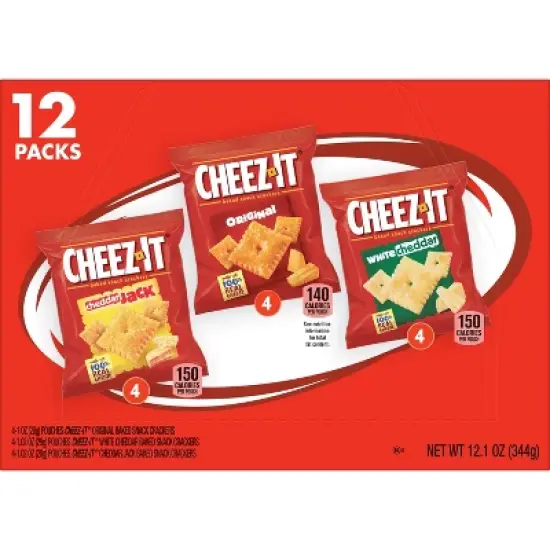 Cheez-It Baked Snack Crackers Variety Pack - 12.1oz/12ct image {9}