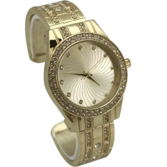 OLIVIA PRATT RHINESTONE SHINY BANGLE WATCH image {1}