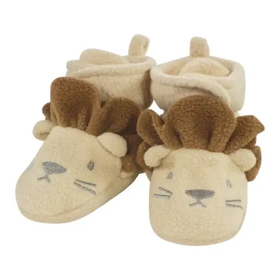 Hudson Baby Infant Boy Cozy Fleece Booties, Lion Tiger, 0-6 Months image {3}