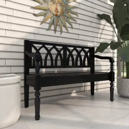 Farmhouse Wood Sitting Bench - Olivia & May image {9}