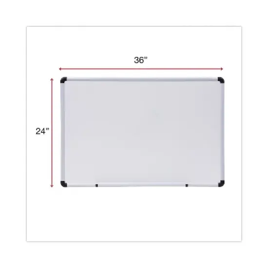 UNIVERSAL Dry Erase Board Melamine 36 x 24 White Black/Gray Aluminum/Plastic Frame 43723 image {2}