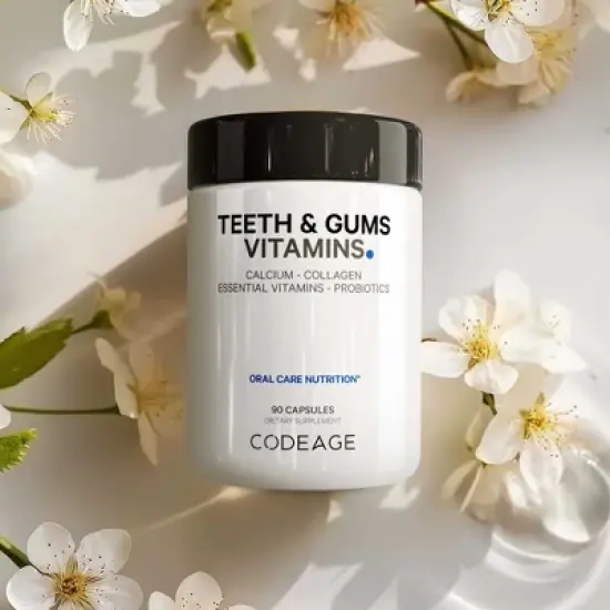 Codeage Teeth & Gums Vitamins + Oral Probiotics Supplement for Mouth Care - Dental Multivitamins - 90ct image {3}