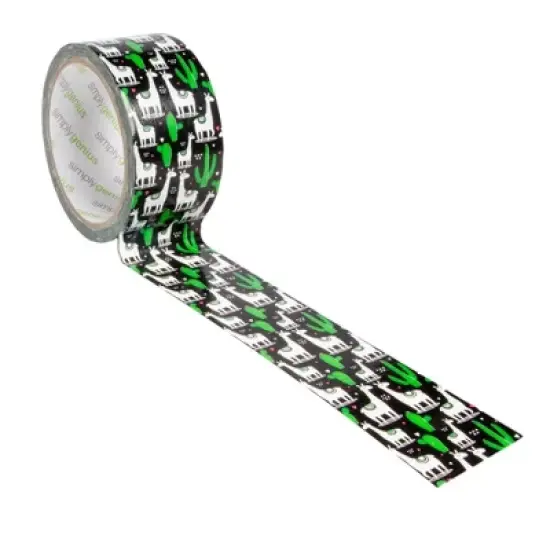 Simply Genius Pattern Duct Tape Heavy Duty, Colorful Craft Supplies for Kids & Adults, Single Roll 1.8 in x 10 yards (Midnight Llama) image {2}