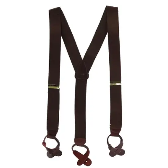 CTM Men's Elastic Button End Suspenders image {9}