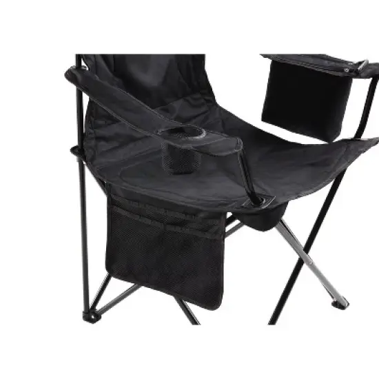 Coleman Quad Portable Camping Chair with Built-In Cooler - Black image {1}