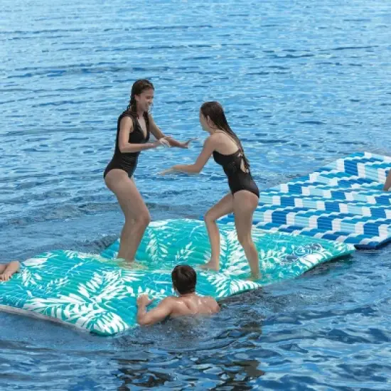 WOW Palm Leaf Water Walkway Float - Blue image {2}
