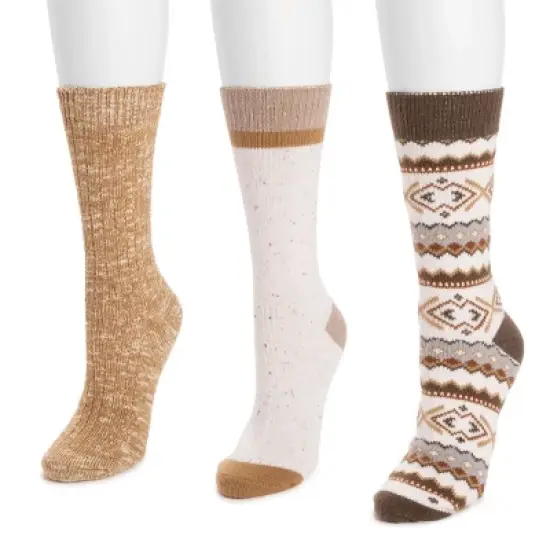 MUK LUKS Women's 3 Pack Boot Socks image {13}