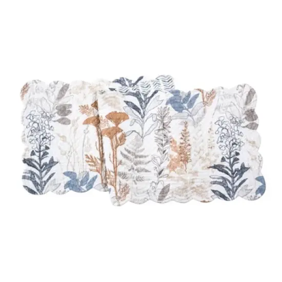 C&F Home Lina Watercolor Theme Floral Flowers & Leaves Decorative Cotton Kitchen Table Runner 14" x 51" image {5}
