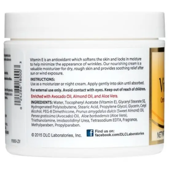 De La Cruz Moisturizer Vitamin E Cream - 4oz image {2}