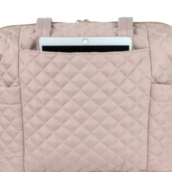 Jessica Simpson Quilted Tote - Taupe image {6}
